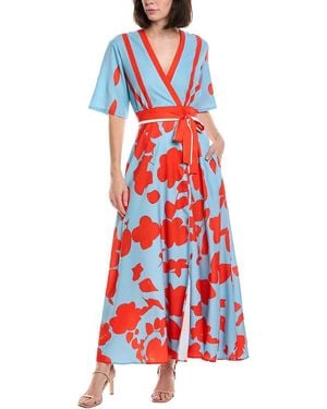 HL Affair Short Sleeve Maxi Dress - Red