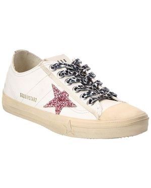 Golden Goose V-Star Leather Trainer - Pink