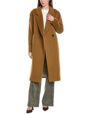 Fleurette Long Wool Coat - Metallic