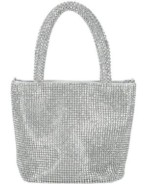 Jessica Mcclintock Chase Mesh Handle Clutch - Gray