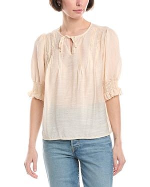 Sam Edelman Marlie Pintuck Blouse - White