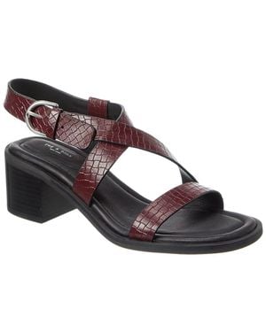 Rag & Bone Geo Block Embossed Leather Sandal - Brown