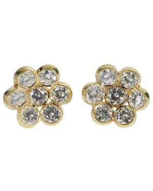 BVLGARI Flower Cluster 18k Gold 3.00 Ct. Tw. Diamond Earrings (authentic Pre-loved) - Metallic