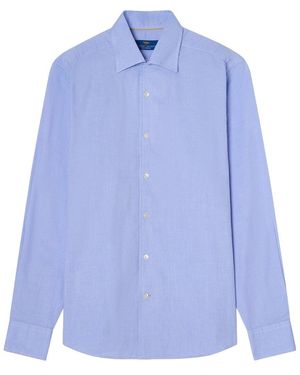 Robert Talbott Morgan Pinpoint Oxford Shirt - Blue