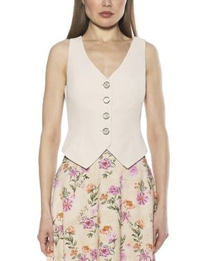 Alexia Admor Liliana Vest Top - Natural