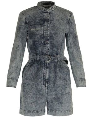 Stella McCartney Bleached Denim Romper - Gray