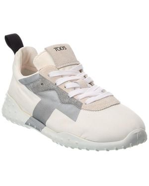 Tod's Sportiva Canvas & Suede Sneaker - White