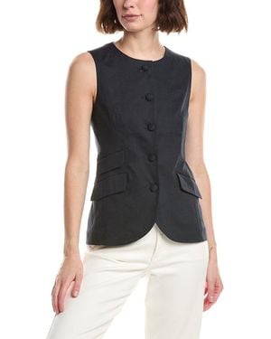Rag & Bone Slade Linen-Blend Vest - Blue