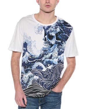 Robert Graham Skull Waves T-Shirt - Blue