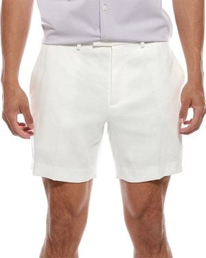 Theory Jarin Linen-Blend Short - White