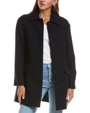 Theory Wool & Cashmere-Blend Cape Coat - Black