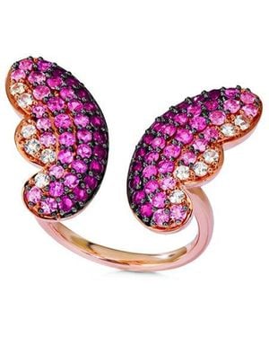 Le Vian Butterfly 14k Rose Gold 2.00 Ct. Tw. Sapphire Half-eternity Ring - Purple