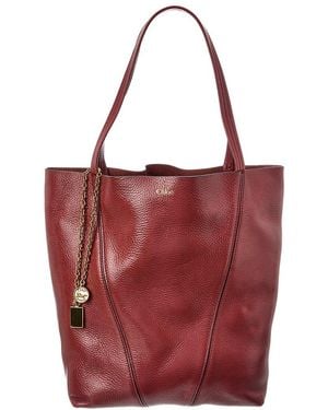 Chloé Spin Leather Tote - Red
