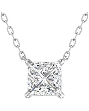 Lab Grown Diamonds 14k 0.50 Ct. Tw. Lab Grown Diamond Necklace - Metallic