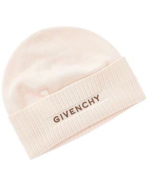 Givenchy Logo Wool Beanie - Natural