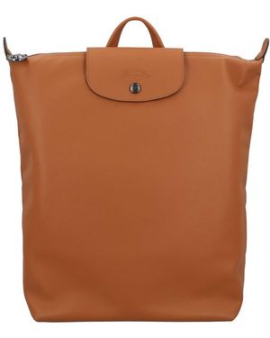 Longchamp Le Pliage Xtra Medium Leather Backpack - Brown