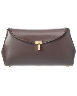 TOTEME T Lock Mini Leather Shoulder Bag - Gray