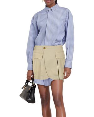AMINA GLAM 2Pc Shirt & Skirt Set - Blue