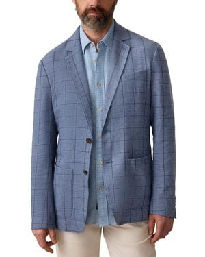Faherty Movement Linen-Blend Blazer - Blue