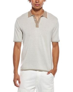 Rag & Bone Harvey Knit Polo Shirt - Grey