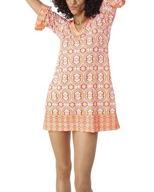 Hale Bob V-neck Mini Dress - Pink