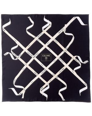 Celine Ribbons In The Sky Silk Scarf - Blue