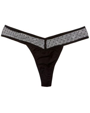 WeWoreWhat Mesh Thong - Black