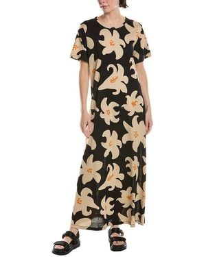 Marimekko Kalliokielo Villinarsissi Maxi Dress - Metallic