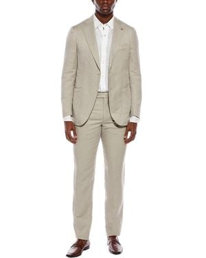 Isaia 2Pc Silk & Linen-Blend Suit - Natural