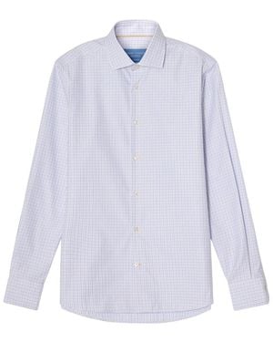 Robert Talbott Reynolds Mini Tattersall Shirt - White