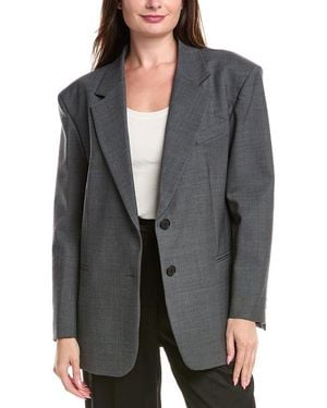 Sandro Wool-Blend Blazer - Grey