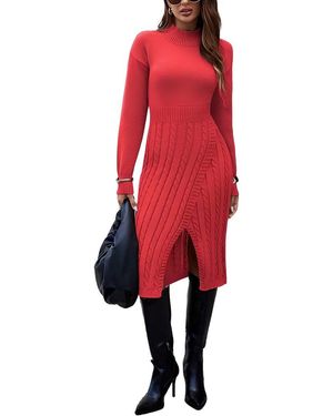 Tedora Midi Dress - Red