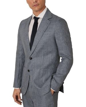 Reiss Reef Notch Prince O Linen Jacket - Grey