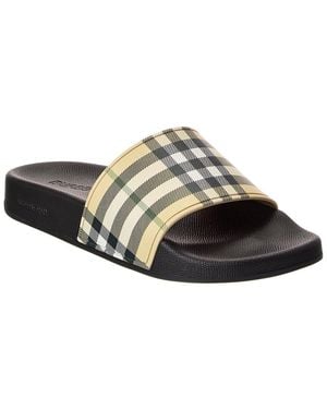 Burberry Check Slide - Natural