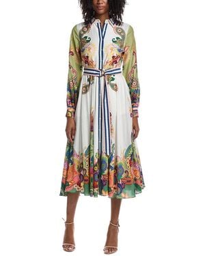 Tahari The Ester Celestial Paisley Dress - Black