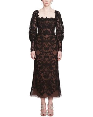 Marchesa Midi Dress - Black
