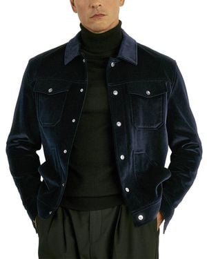 Reiss Weir Velvet Jacket - Black