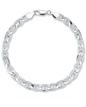 YIELD OF MEN Yield Of Silver 7mm Mariner Chain Bracelet - White