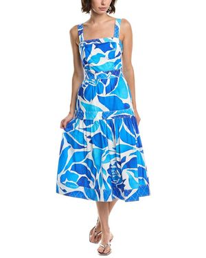 MILLY Annette Dream Poplin Dress - Blue