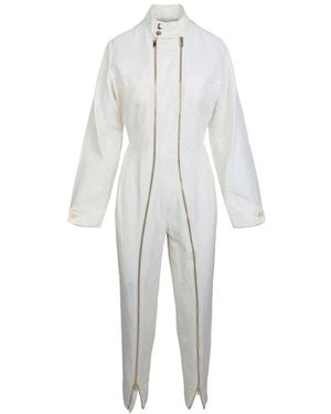 Stella McCartney Alma All-in-one Linen-blend Jumpsuit - White