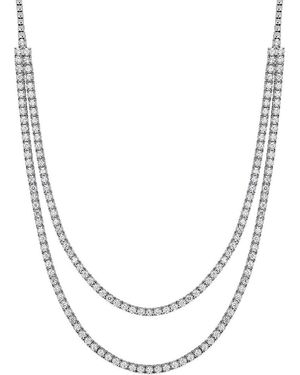 Created Forever 14K 8.91 Ct. Tw. Lab-Grown Diamond Tennis Necklace - White