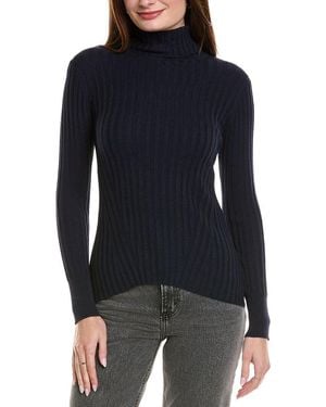 Hannah Rose Rib Turtleneck Cashmere-Blend Jumper - Black