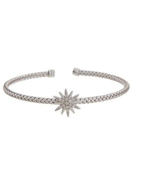 Meshmerise 18K Over 0.15 Ct. Tw. Diamond Mesh Bangle Bracelet - White