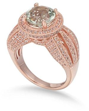 Suzy Levian Rosed 4.53 Ct. Tw. Gemstone Statement Ring - Pink