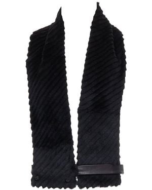 Versace Leather Belt Shawl Vest (Authentic Pre-Loved) - Black