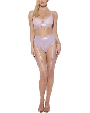 House of Desire 2pc Vivienne Bralette & Thong Set - Multicolour