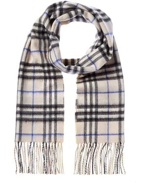 Burberry Reversible Check Cashmere Scarf - Grey