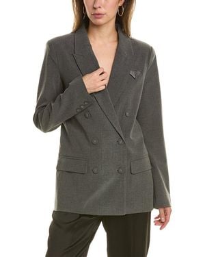 Bardot Pinstripe Classic Blazer - Grey