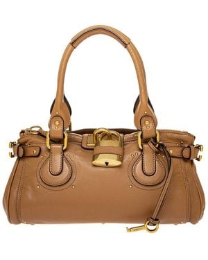 Chloé Paddington Leather Satchel - Brown