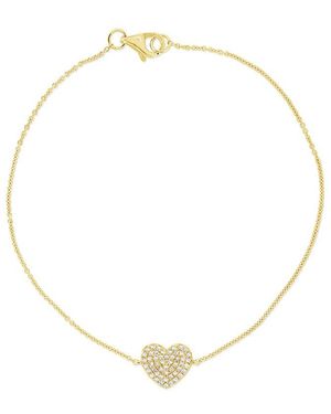 Sabrina Designs 14K 0.17 Ct. Tw. Diamond Heart Bracelet - Metallic